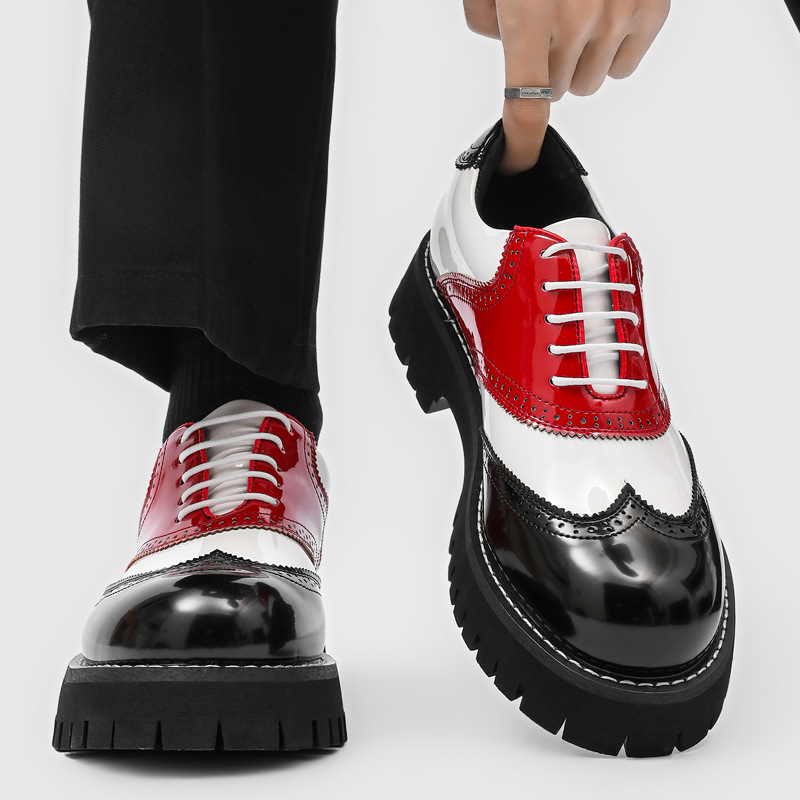 Oxford Brogue Leather - Мужская модная обувь в стиле хип-хоп,