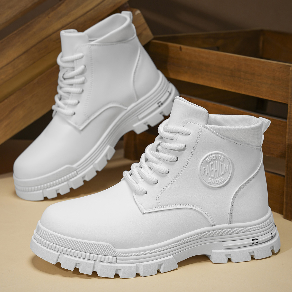 Men'S Shoes Dq - Мужские модные всесезонные белые мотоциклетные ботинки,