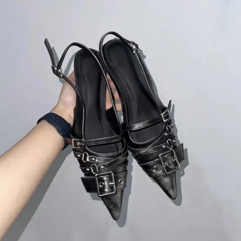Dress Shoe Pointed - Женские туфли-мюли с острым носком на