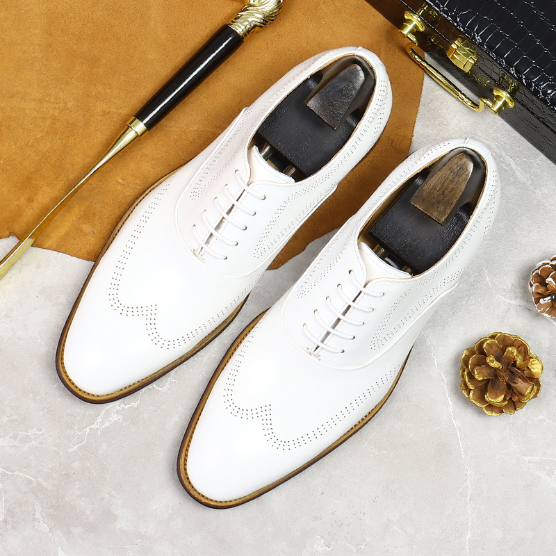 Oxford Brogue Leather - Мужские износостойкие Броги из натуральной кожи,