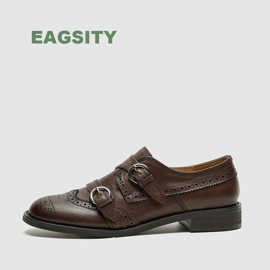 Oxford Brogue Leather - EAGSITY женская обувь из коровьей кожи