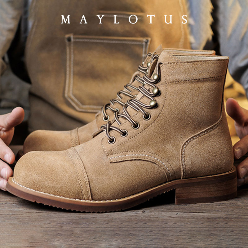 Men'S Shoes Dq - Мужские винтажные ботинки из замши с
