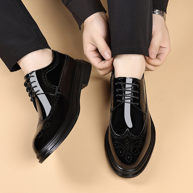 Мужские лакированные туфли-бро – обзор и цена Oxford Brogue Leather