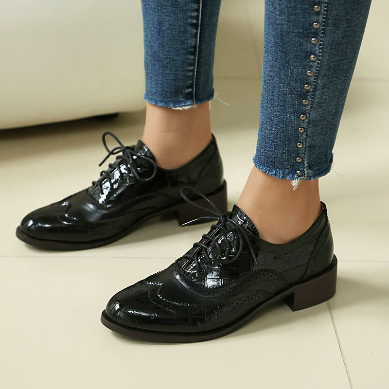 Женские туфли-оксфорды с принт – обзор и цена Oxford Brogue Leather