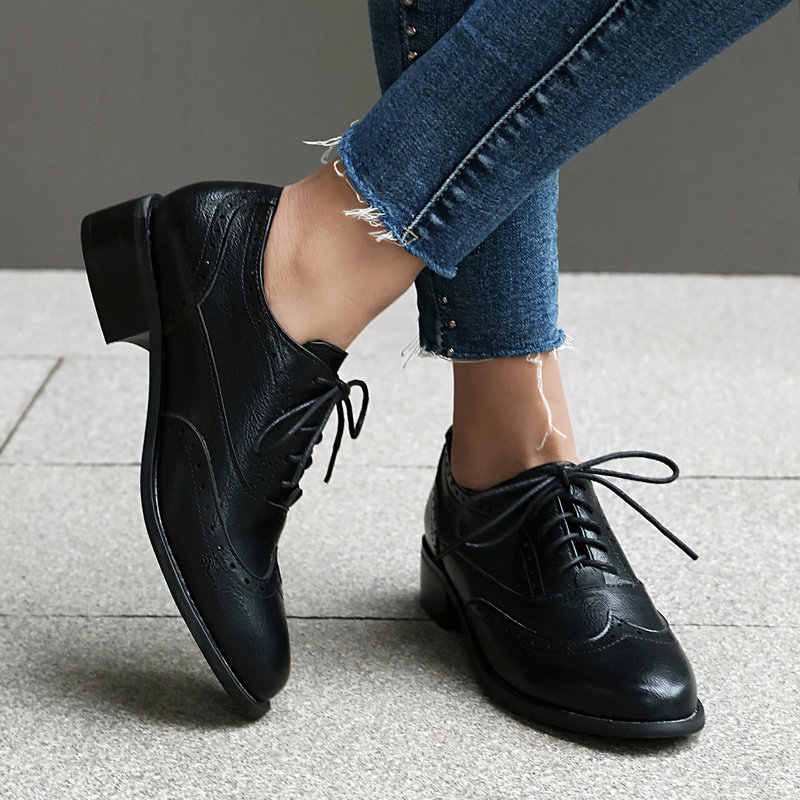 Женские туфли-оксфорды броги н – обзор и цена Oxford Brogue Leather