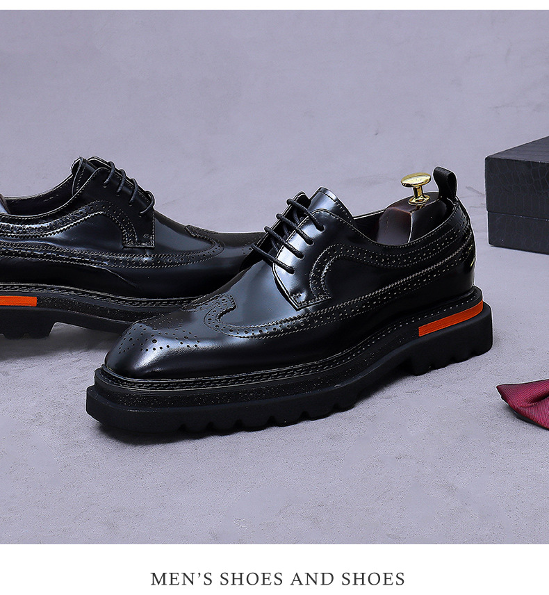 Мужские оксфорды на платформе  – обзор и цена Oxford Brogue Leather