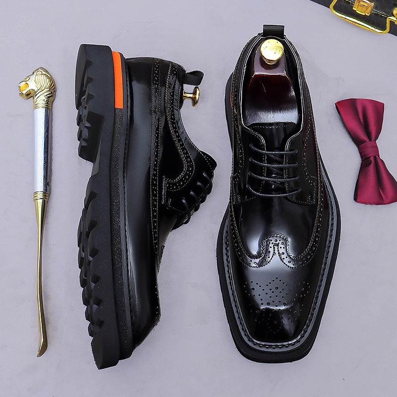 Мужские оксфорды на платформе  – обзор и цена Oxford Brogue Leather