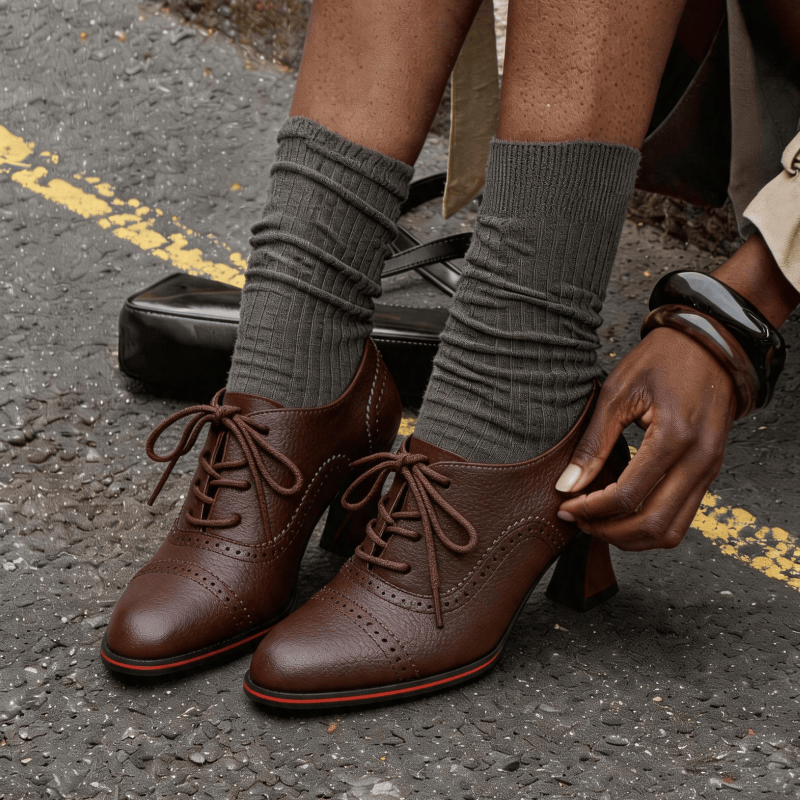 Женские туфли-оксфорды из иску – обзор и цена Oxford Brogue Leather