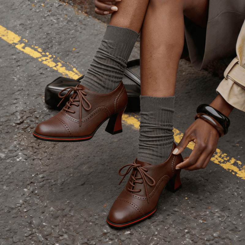 Женские туфли-оксфорды из иску – обзор и цена Oxford Brogue Leather